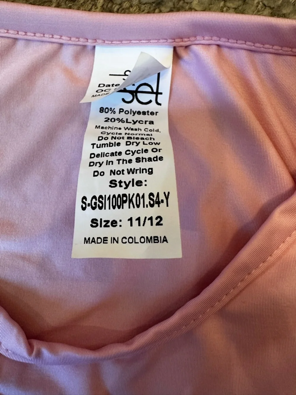 SET Athletics Girls' pink Short-Sleeve Athleisure Tee size 11/12
